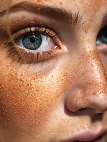 Primer plano de un rostro cuidado, tratamiento facial en Los 7 Rayos